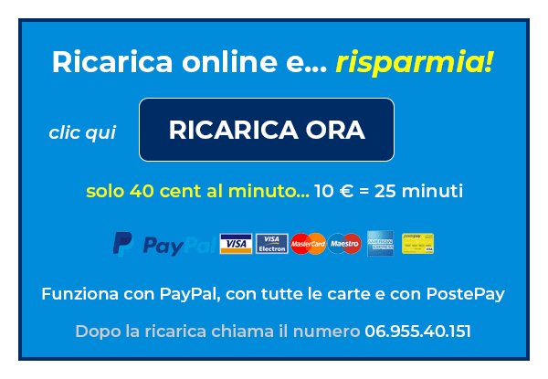 Cartomanti vere a basso costo ricarica online con PayPal e con tutte le carte